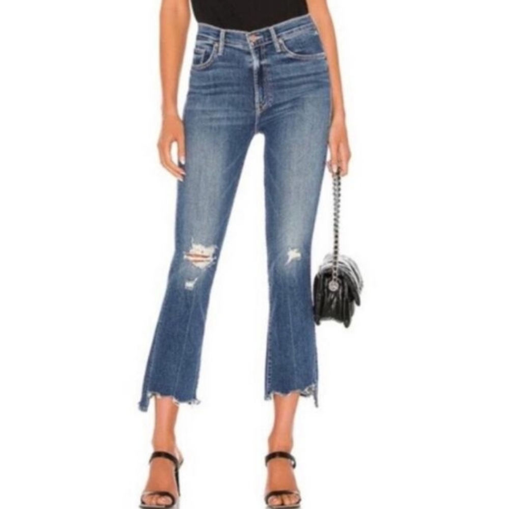 MOTHER Denim The Insider Crop Step Chew Jeans